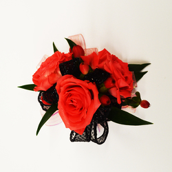 Three Rose Corsage from Casey's Garden Shop & Florist, Bloomington Flower Shop