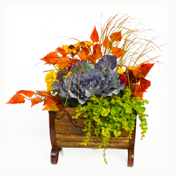 Autumnal Barrel from Casey's Garden Shop & Florist, Bloomington Flower Shop