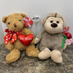 Valentine Plushies from Casey's Garden Shop & Florist, Bloomington Flower Shop