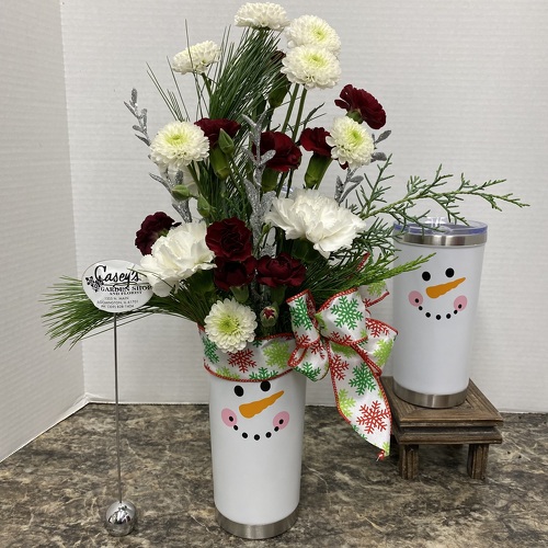 Travelin' Snowman from Casey's Garden Shop & Florist, Bloomington Flower Shop