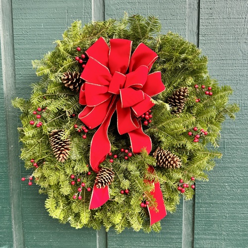 Deluxe Wreath from Casey's Garden Shop & Florist, Bloomington Flower Shop