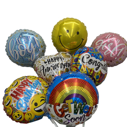 9" Air Filled Mylar Balloons from Casey's Garden Shop & Florist, Bloomington Flower Shop