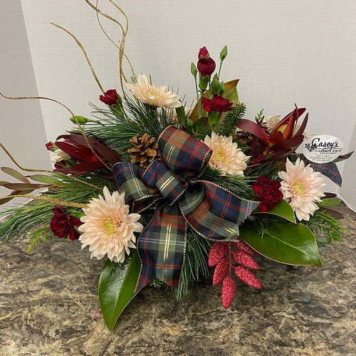 Classic Christmas Centerpiece from Casey's Garden Shop & Florist, Bloomington Flower Shop