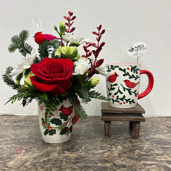 Fa-la-la-la Mug from Casey's Garden Shop & Florist, Bloomington Flower Shop