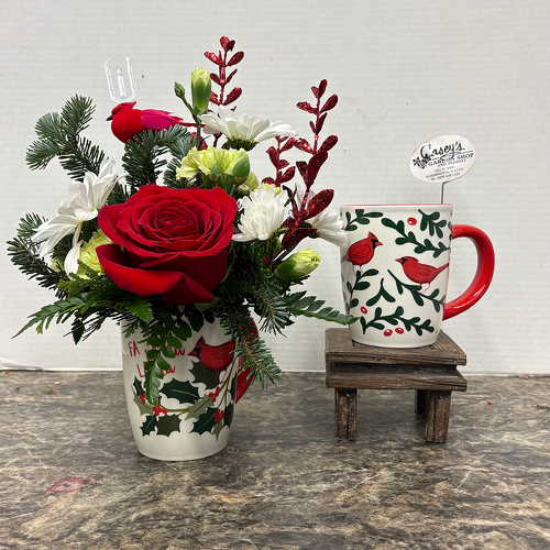 Fa-la-la-la Mug from Casey's Garden Shop & Florist, Bloomington Flower Shop