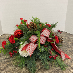 Holiday Centerpiece from Casey's Garden Shop & Florist, Bloomington Flower Shop