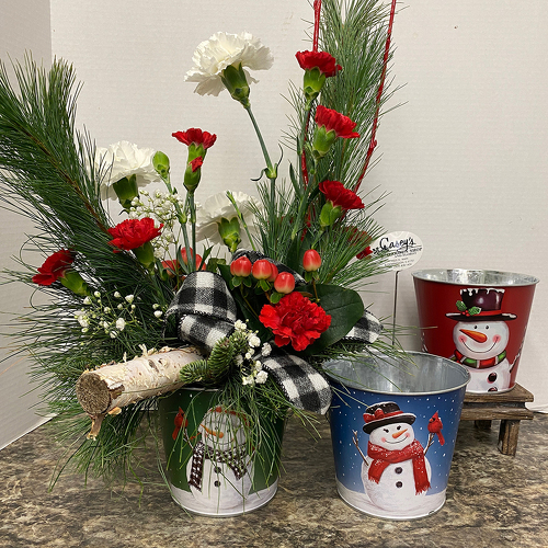 Jolly Snowman from Casey's Garden Shop & Florist, Bloomington Flower Shop