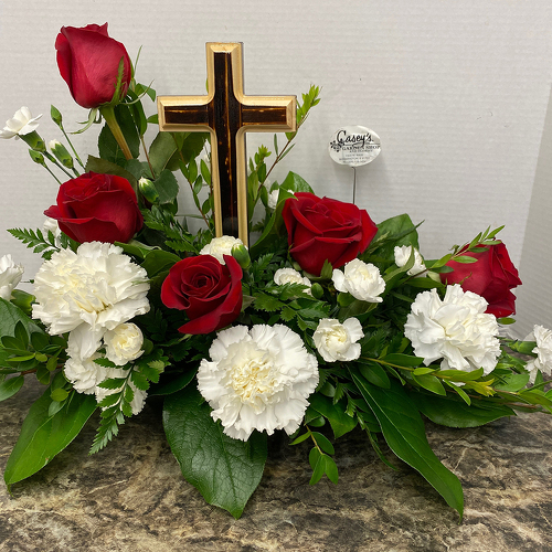 Rugged Cross from Casey's Garden Shop & Florist, Bloomington Flower Shop