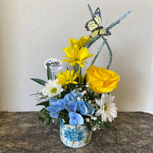 Blue Skies & Sunshine from Casey's Garden Shop & Florist, Bloomington Flower Shop