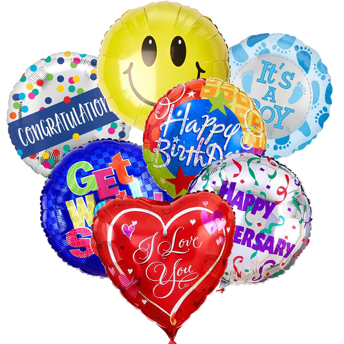 18" Helium Filled Mylar Balloons from Casey's Garden Shop & Florist, Bloomington Flower Shop