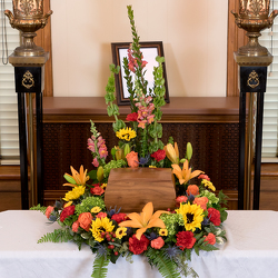 Woodland Memories Urn Arrangement from Casey's Garden Shop & Florist, Bloomington Flower Shop